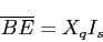 \begin{displaymath}\overline{BE}=X_qI_s\end{displaymath}
