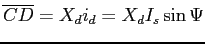 $\overline{CD}=X_di_d=X_dI_s\sin{\Psi}$