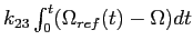 $k_{23}\int_0^t(\Omega_{ref}(t)-\Omega)dt$